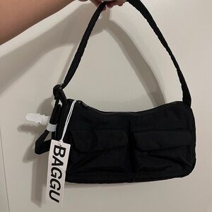 BAGGU Cargo Shoulder Bag Black